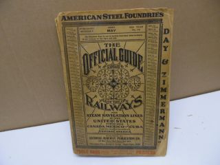 1930 May Official Guide Of Railways Steam Navigation Lines Of United States