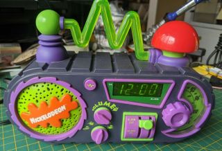 Vintage Nickelodeon Time Blaster Alarm Clock Radio 1995 Partially
