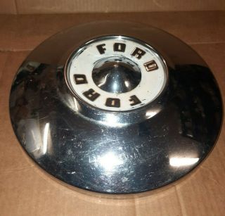 Vintage 1955 1956 Ford Dog Dish Poverty Hubcap Model 10.  5 Inch
