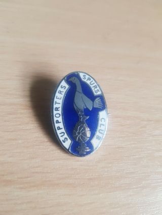 Vintage Tottenham Hotspur Spurs Supporters Club Enamel Football Brooch Pin Badge