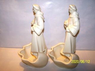 HULL POTTERY USA VINTAGE ST FRANCIS OF ASSISI PLANTER HOLY WATER FONT 2