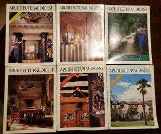 11 Vintage Architectural Digest Magazines - 1988,  1989,  And 1992