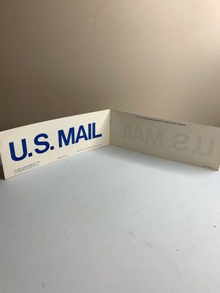 Vintage Us Mail Sign Double Sided 1984 Paper For Car Windshield