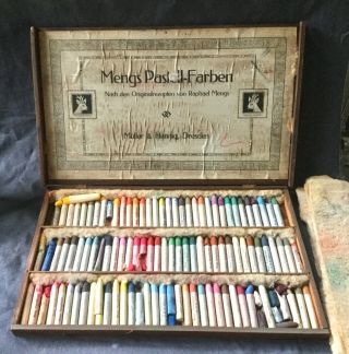 Antique Mengs Pastell Farben Muller & Hennig Large Pastel Set