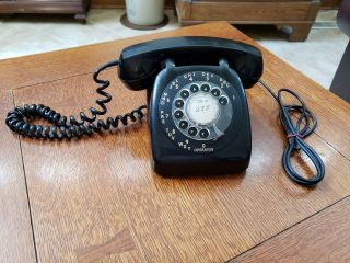 Vintage Black Automatic Electric Rotary Dial Desk Telephone Phone
