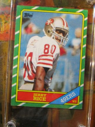 Jerry Rice 1986 Topps Football 161 San Francisco 49ers Rc Rookie