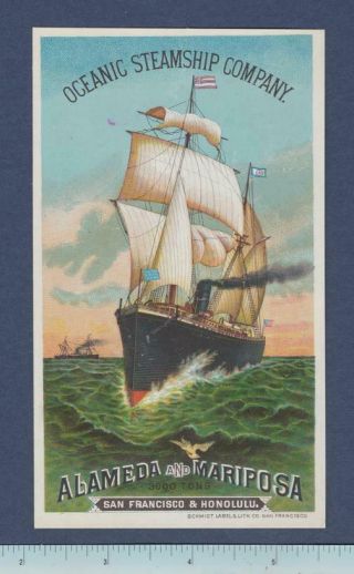 Oceanic Steamship Company 1890 