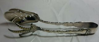 Antique Shreve Crump & Low Sterling Silver Tongs 6 1/4 " No Mono