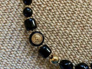 Vintage Liz Claiborne Gold And Black Tone Chunky Necklace