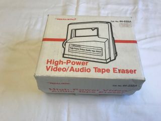 Vtg Realistic 44 - 233a High Power Video Audio Tape Eraser W/ Instructions.