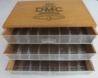 Antique Dmc Thread Cabinet - 1960 