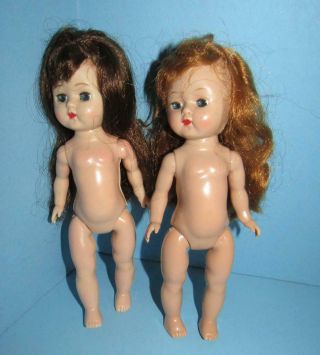 Vintage 8 " Cosmopolitan Ginger Dolls 2 Of Them 1950 