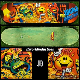 World Industries Skateboard Deck Flameboy Wet Willy “wake Up Call”
