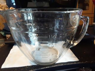Vintage Anchor Hocking 2 Liter Quarts 8 Cups Clear Glass Measuring Cup