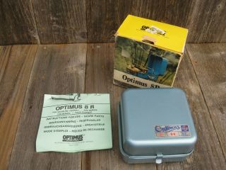 Vintage Optimus 8r Camping Backpacking Compact Stove Made In Sweden