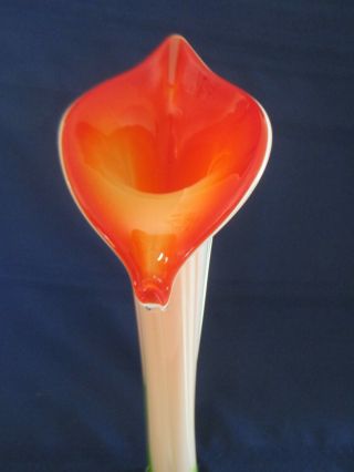 VINTAGE ART BLOWN GLASS JACK IN THE PULPIT/CALLA LILY 15 - 3/4 