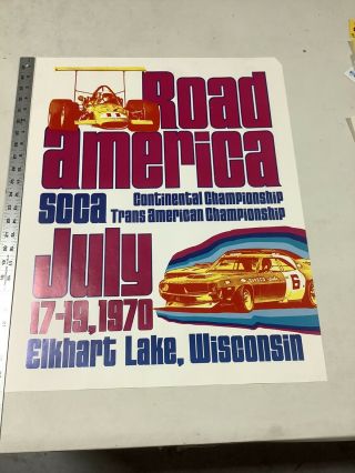 3 Road America June Sprints 500 Canam Posters 1970 Elkhart Lake 0715 - 2