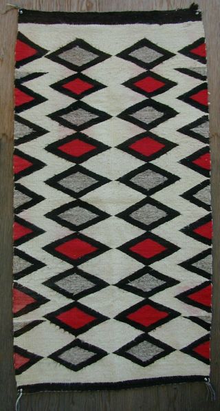 Old Handmade Navajo Rug Classic Design 1930 