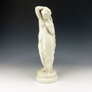 Antique 19th Century Parian Pottery - Neo - Classical Lady Figure