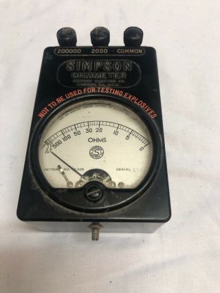 Vintage Simpson Volt Ohmmeter 389 Really Cool Old Electrical Equipment