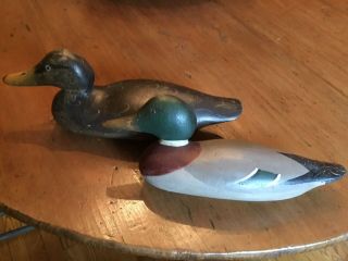 Vintage Mason Factory Mallard Drake Duck Decoys Glasseye Paint