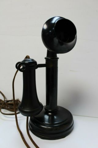 Antique Black Kellogg Candlestick Phone Patent Nov 1901,  March 1907 & April 1908