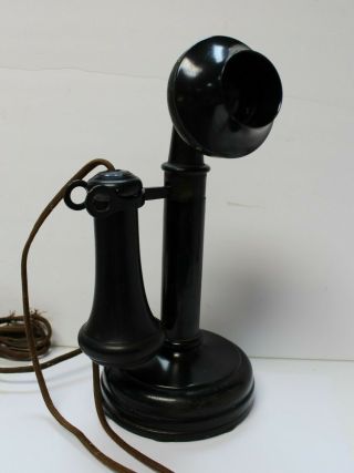 Antique Black Kellogg Candlestick Phone Patent Nov 1901,  March 1907 & April 1908 2
