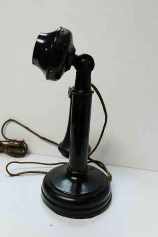 Antique Black Kellogg Candlestick Phone Patent Nov 1901,  March 1907 & April 1908 3