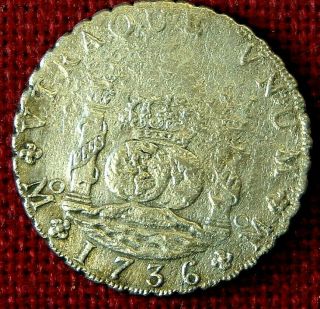 1736 Piece Of 8 Or Pillar Dollar - Hollandia Shipwreck 1743 Dutch East India