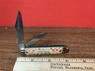 Vintage Advertising Purina Checkerboard 2 Blade Pocket Knife By Bayes USA 2