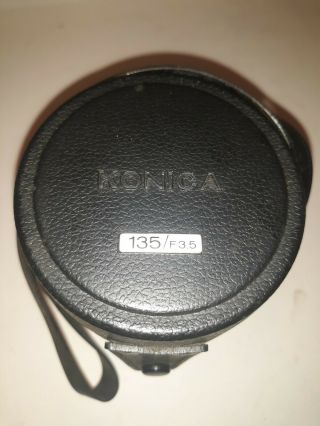 Vintage Konica 135 / F 3.  5 Lens Case For Hexanon 135mm F/3.  5 Lens 01373