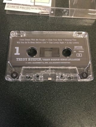 Vintage Alchemy II Rincon Teddy Ruxpin Sings Lullabies Volume 2 Cassette Tape 3