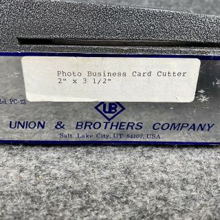 Vintage Union and Brothers Industrial Die Cutter 2x3.  5 Business Card Size 3