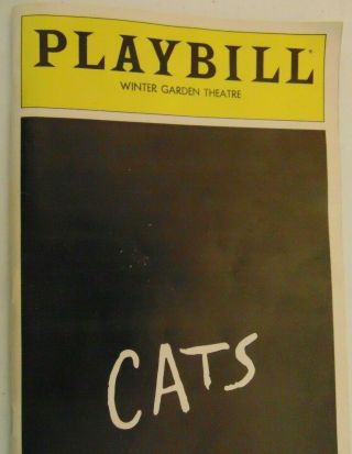 Vintage Broadway Playbill Cats 1983 5 Betty Buckley With Ticket Stub