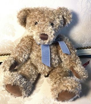 Vintage Edition Russ Berrie Fully Jointed Brown Teddy Bear Apperley 13 "