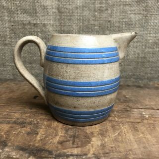 Vintage Villeroy And Boch White And Blue Pitcher/creamer
