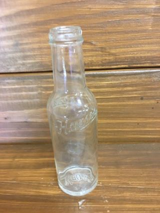 Vintage Clear Glass Bottle Embossed With Haase’s Barbecue Sauce Bottle