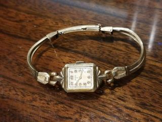 Vintage Elgin 10k Gold Filled Ladies Watch 12k Gold Filled Band - Parts/repair