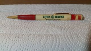 Vintage Cities Service Oil Can Top " Cities Service,  Sedalia,  Mo " Mech Pencil