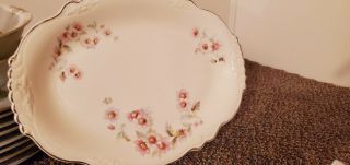 Vintage Homer Laughlin 11.  5 " Oval Serving Platter Dish Virginia Rose
