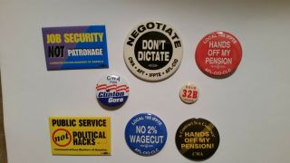 Vintage Union Campaign Buttons,  Set Of 8