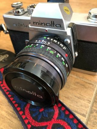 Minolta Srt201 35mm Vintage Slr Film Camera Md F/2 50mm Lens
