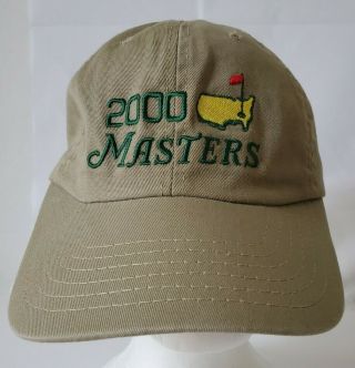 Vintage Masters 2000 Golf Cap,  American Needle Khaki Adjustable Hat Pga