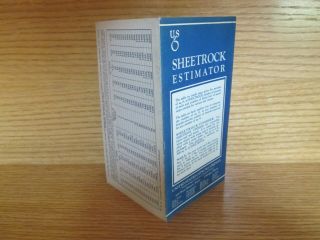 Vintage 1921 Us United States Gypsum Company Sheetrock Estimator Pamphlet Epheme
