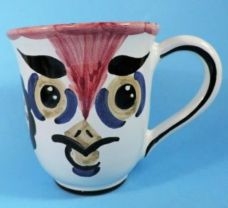 Vintage Starbucks Deruta (italy) Stylized " Owl " Pottery Mug