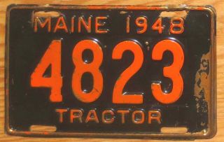 1948 Maine License Plate Number Tag – Brass