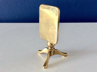 Early 19th C.  Georgian Miniature Brass “tilt Top Table” Candle Reflector C1810