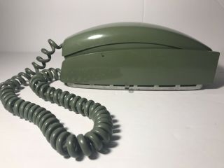 Vintage Trimline Rotary Dial Phone Green Western Electric Wall Telephone