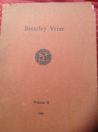 Vintage Book Of Poems From The Brearley School 1940.