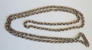 Antique 9 Carat Gold 18 Inch Cable Link Necklace Weight 4.  5 Grams